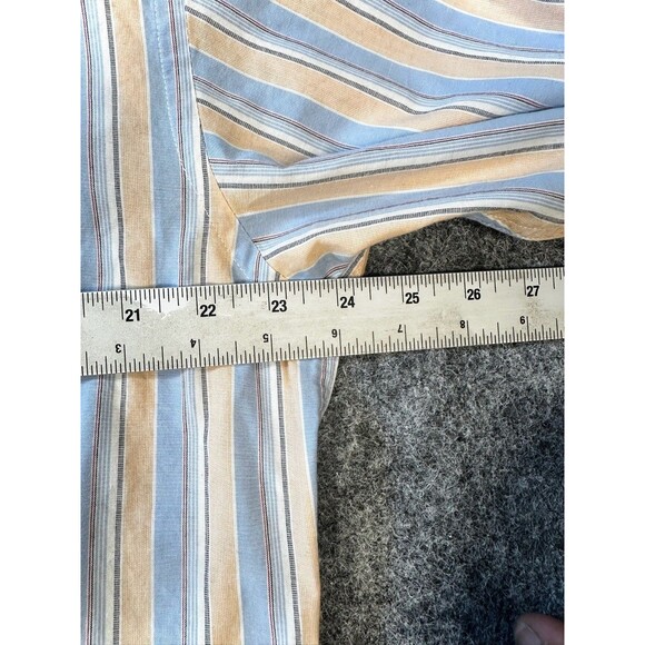 VTG Versa Mens Cotton Dress Shirt Size 16 32 33 L Striped Casual Adult Classic - Picture 9 of 12